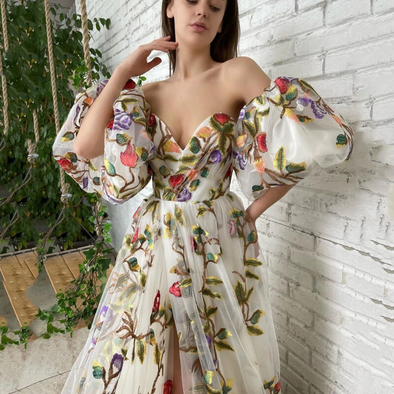 🌷Botanical Dream Embroidered Gown - Image 3
