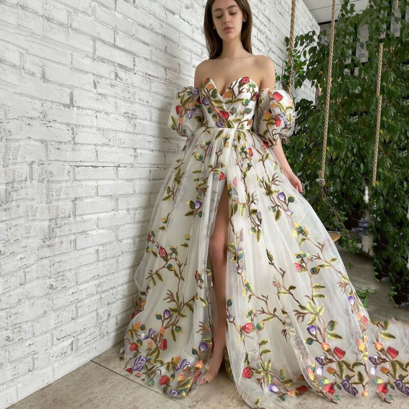🌷Botanical Dream Embroidered Gown - Image 5